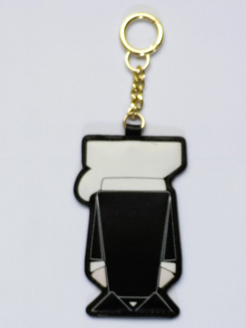Karl Lagerfeld Key Chain-Bag Charm Black Gold Tone Hardware-RARE - Picture 2 of 2